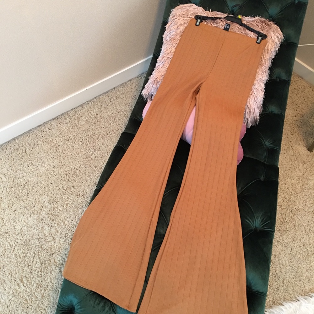 beige / brown flare pants forever 21 size small